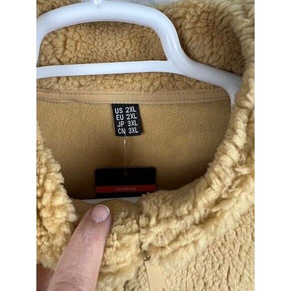 Men's Fleece Jacket Full-Zip Stand Collar Winter Warm Casual Work Outwear 2XL - Picture 3 of 7